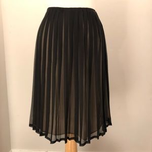 Calvin Kline Sheer Pleated Skirt